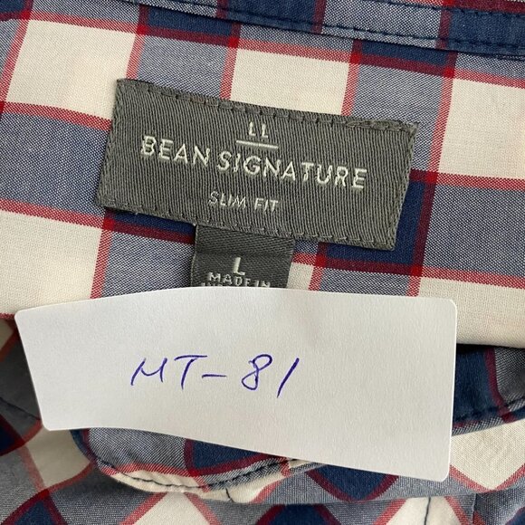 L.L.‎ Bean Signature Shirt Button Front Slim Fit Pl - Picture 2 of 8